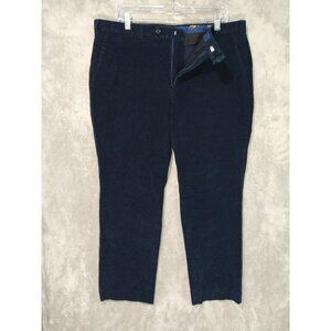 Ralph Lauren Pants Mens 38x29 Blue Corduroy Flat Front Straight Leg Casual